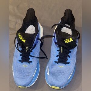 Hoka One One Clifton 9 Running Shoes - Black and Blue